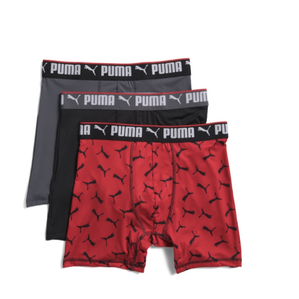 6 PUMA Men's Performance Boxer Briefs - (2 packs of 3) 6 boxers  Large (36-38)